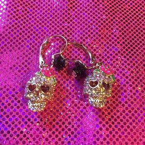 Betsy Johnson Skull Drop Earrings